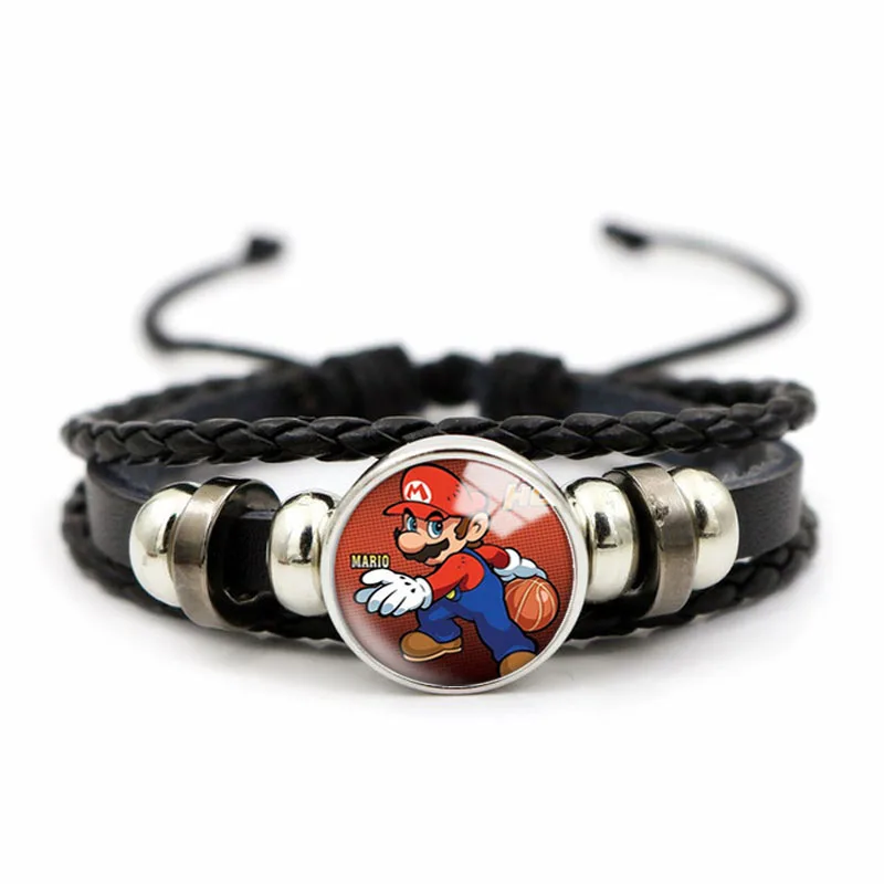 Браслет из ПУ кожи с кристаллами и стеклом | Украшения аксессуары