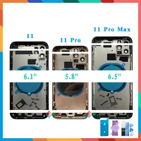aaa quality back cover for iphone 11 pro max 11 11pro housing cover battery cover rear door chassis middle frame with glass