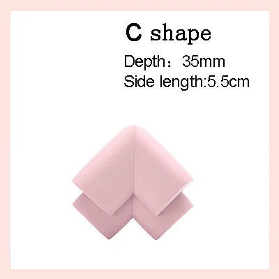 Pink C shape 4 шт./партия, детский силиконовый стол, угол стола, край, накладка на углы, безопасная защита для детей, защита от детей - Цвет: Pink C shape