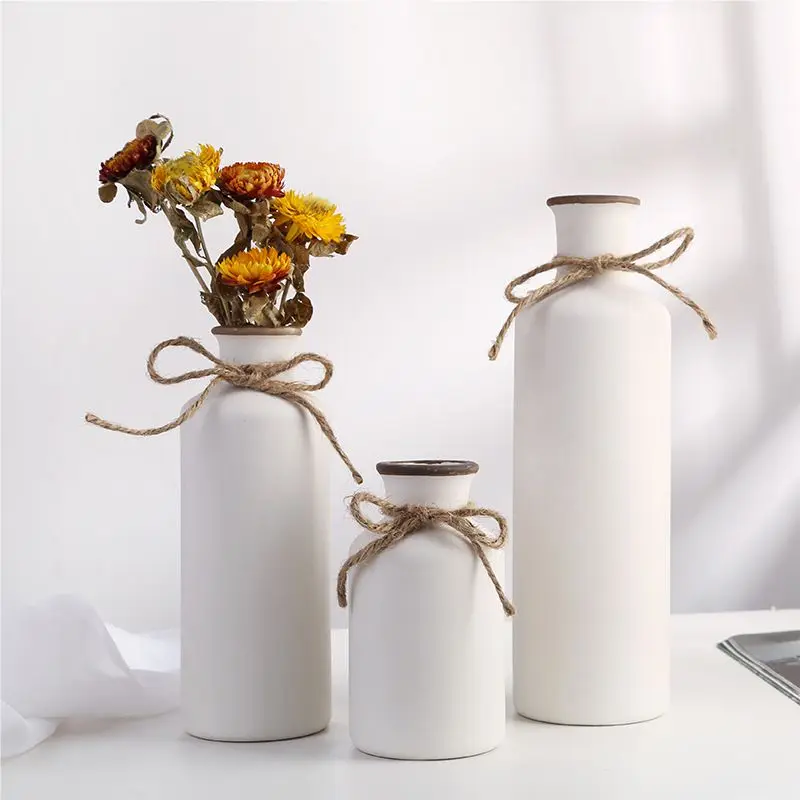 

Home Decoration Vase Family Art Milk Bottle Sculpture Living Room Room Vase Decoration Ceramic Plant Vase Decoration Ornaments