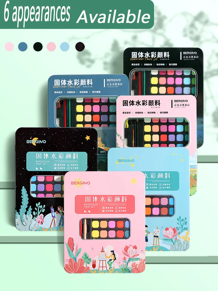 

Набор акварельных красок TOUCH BOGE, размеры 36/48/54 цветов, быстрая работа с портативной металлической коробкой, профессиональная Акварельная кр...