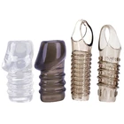 Удлинитель для пениса, многоразовые презервативы, искусственная Обложка, увеличение члена, мужское кольцо на пенис, эротические секс-игрушки для эрекции для мужчин