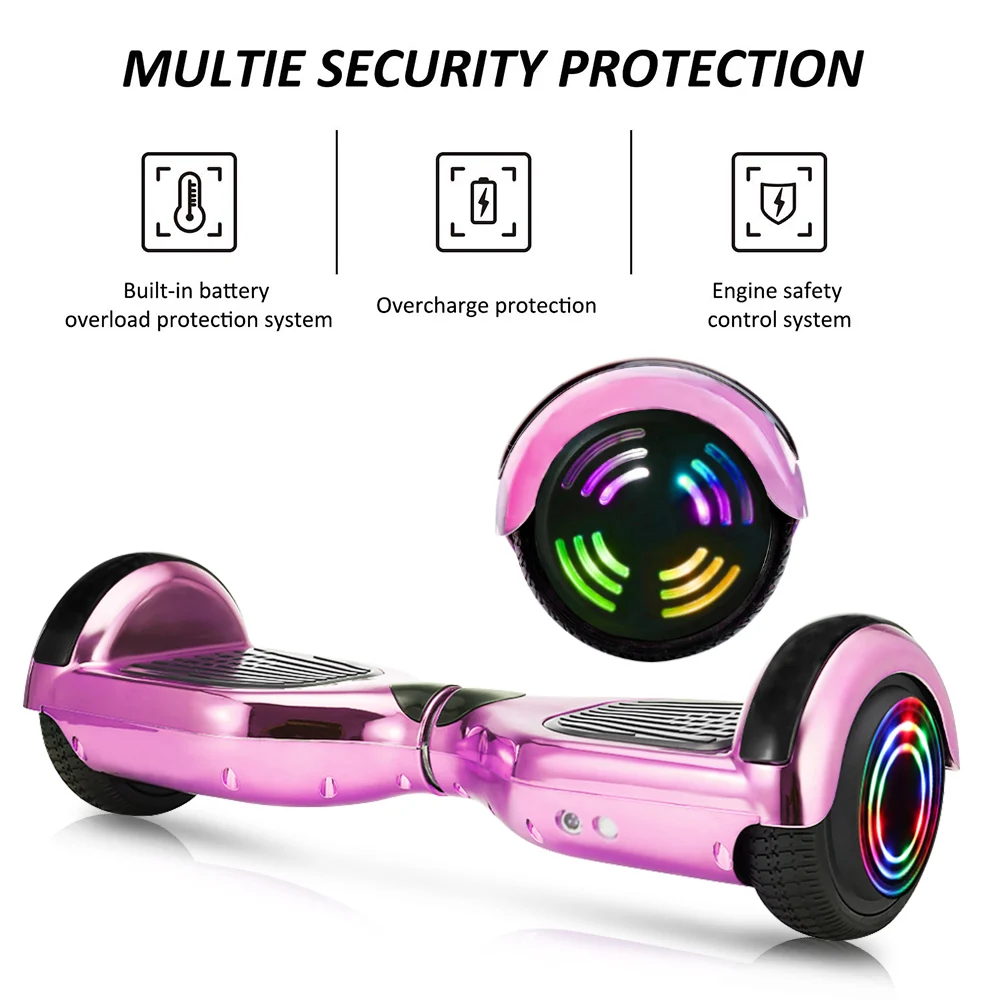 iScooter hoverboard 6.5inch 2 Wheel Smart steering-wheel Electric Skateboardself Balance scooter with Bluetooth Christmas gift | Спорт и