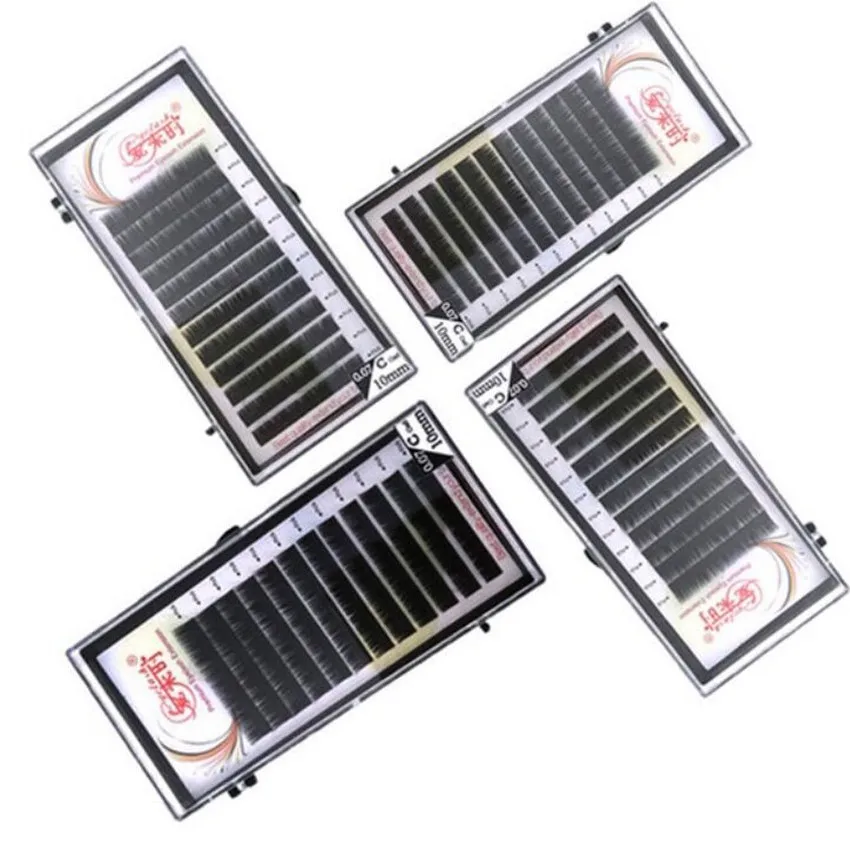 

0.03-0.25mm Eyelash Extension B C CC D Curl Matte Black Classic Silk Eyelashes Individual Volume Lash Makeup