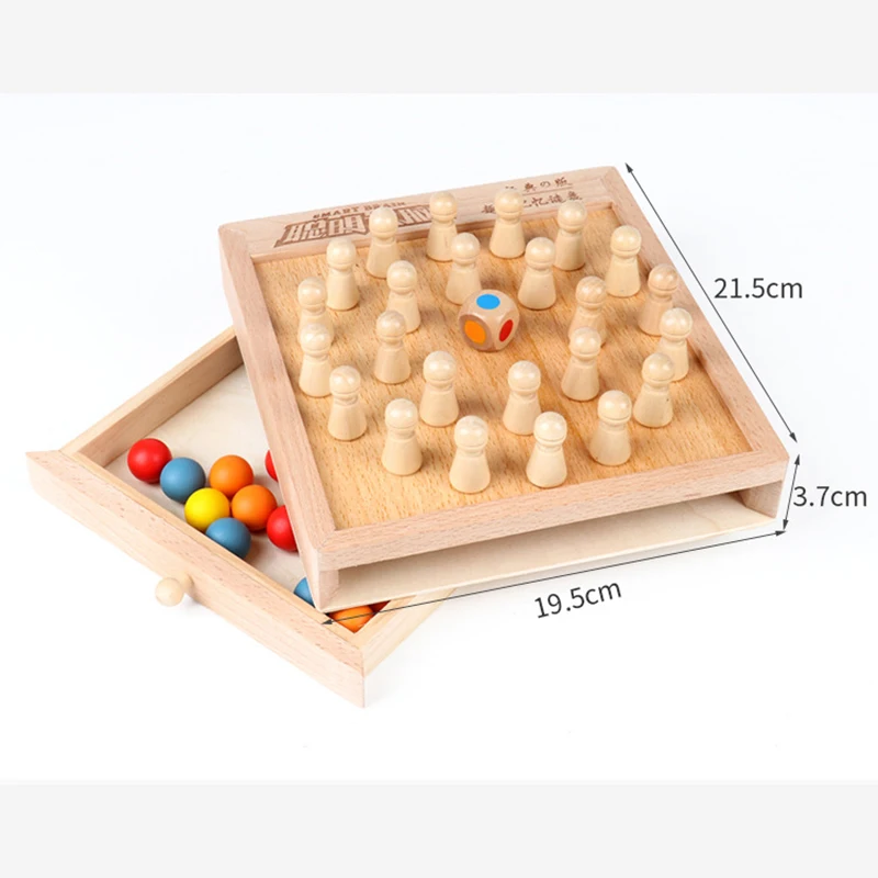 

2 in 1 Memory Chess Ball Game Drawer Type Use Chopsticks Wooden Morning Teaching Memory Focus Training Montessori Toys Gift