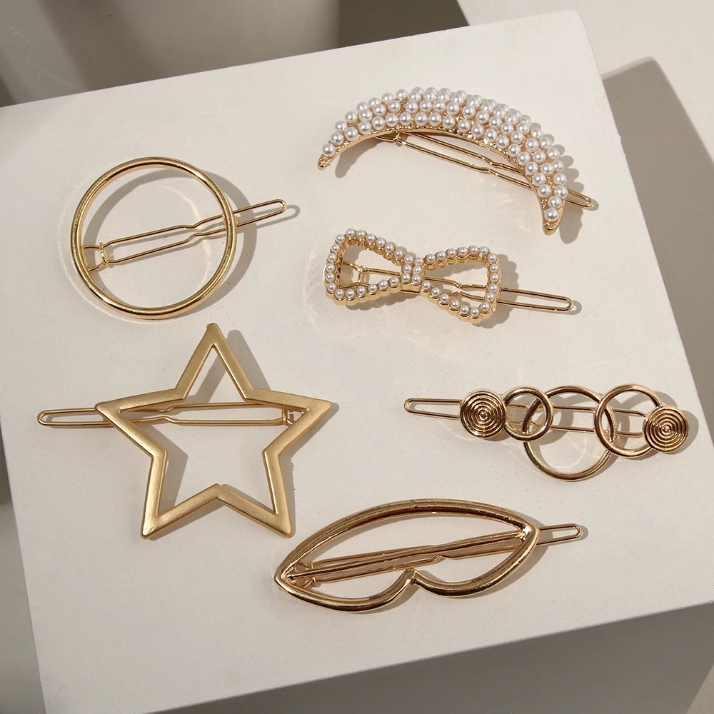 2021 модные элегантные стильные женские металлические аксессуары для волос в