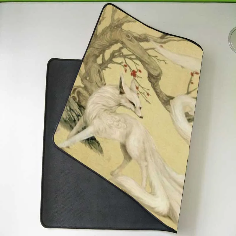 Yuzoan милый коврик для мыши с рисунком лисы креативный рисунок питомца игровая