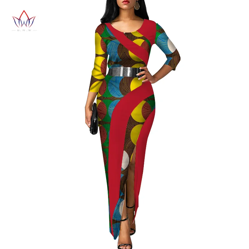 Vestidos африканские женские платья новая мода элегантная африканская одежда Дашики размера плюс сексуальные вечерние платья WY3120 - Цвет: 12