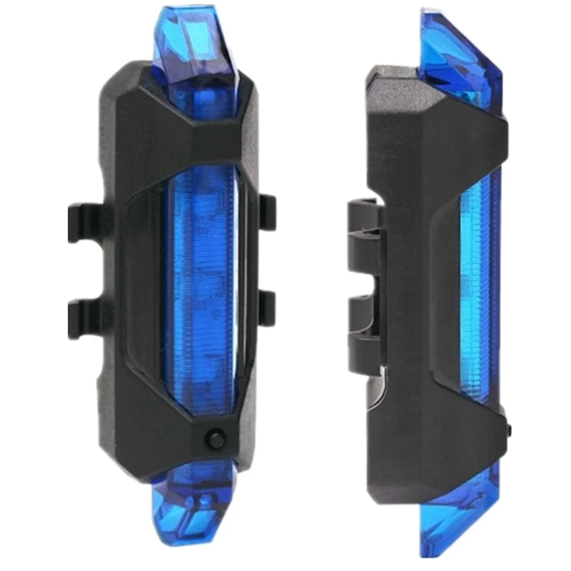 Blue Портативный USB Перезаряжаемые велосипед хвост сзади безопасности Предупреждение светильник хвост светильник яркий Usb велосипедные фары светильник Usb аккумуляторные светодиодные - Цвет: Blue