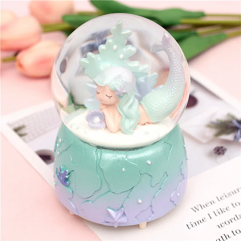 Снежные глобусы музыкальные с танцующими снежинками ручной работы водные шары