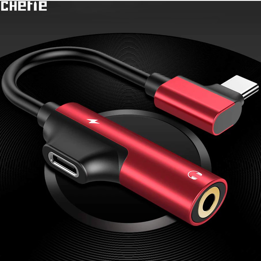 Cherie type C 3 5 мм разъем адаптера для наушников samsung huawei Xiaomi Oneplus USBC Aux аудио сплиттер