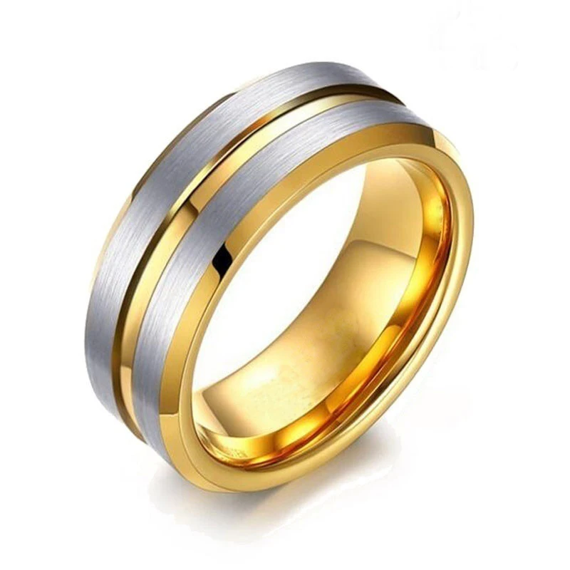 

Luxury Gold-Color Men Ring Fashion Stainless Steel Ring For Men Jewelry Accessories Engagement Anniversary Gift