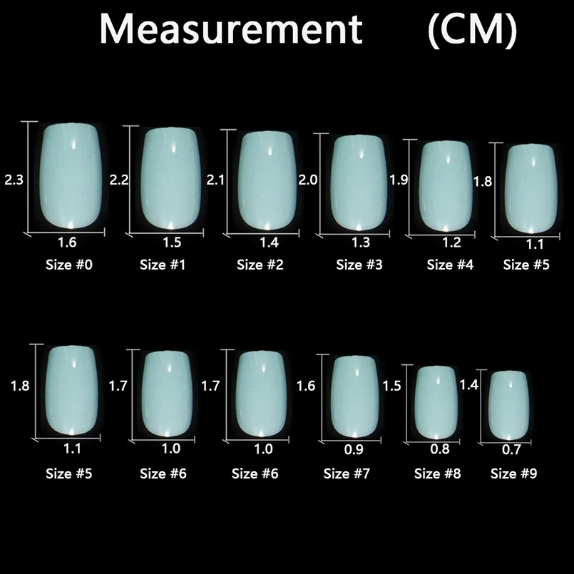 120 шт./упак. короткие накладные ногти с полным покрытием квадратные акриловые 10