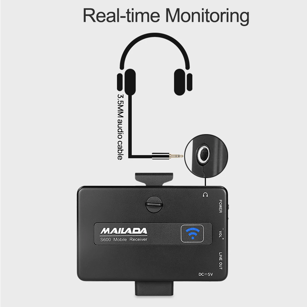 Конденсаторный микрофон Mailada S600 устройство для записи видео мониторинга