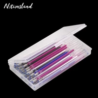 40pcs fabric marker heat erasable pen with a storage box high temperature disappearing pen refill for dressmaking patchwork