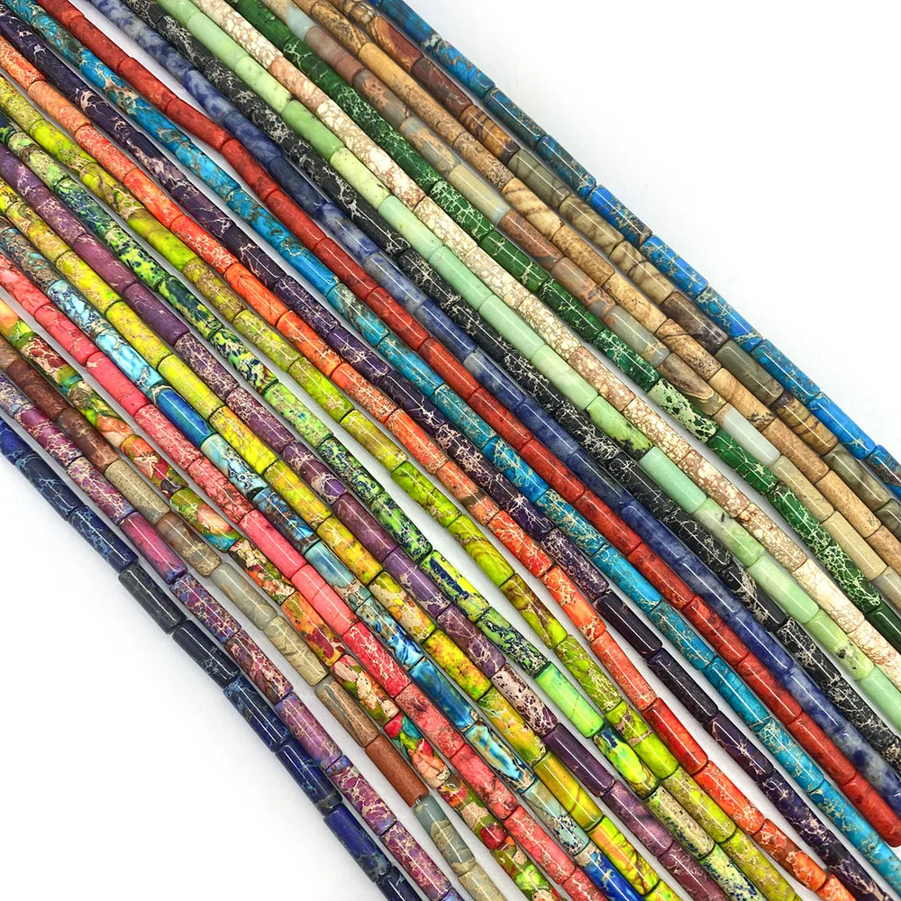 

Natural Stone Beads Square Turquoise Cylindrical Gasket Loose Jewelry Making Charm DIY Bracelet Necklace Earring Accessories