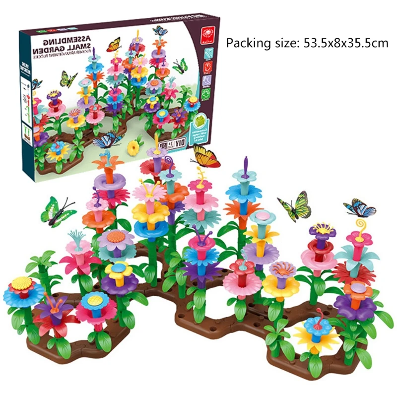 

DIY Flower Garden Building Toys for Girls Gardening Pretend for Kids for Toddlers Educational Activity for Preschool 69HE