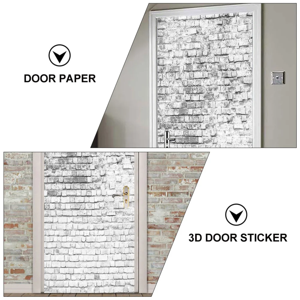 

1pc Door Paper Durable High Quality Sturdy 3D Door Sticker 3D Door Decals Door Sticker for Home