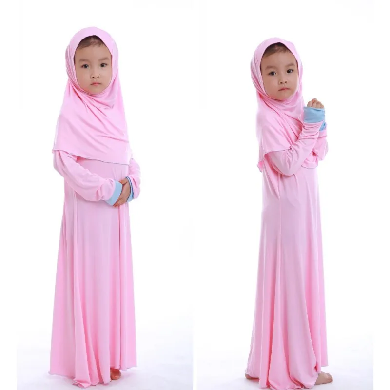 Мусульманское детское платье для девочек наряд хиджаб Абая арабский Дубай