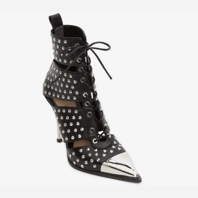 Женские Модные босоножки на высоком каблуке из натуральной кожи туфли шпильке с