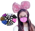Новая маска для лица с блестками Kpop модная Женская Популярная тонкая противотуманная Пылезащитная моющаяся маска с фильтром Регулируемая защитная маска унисекс
