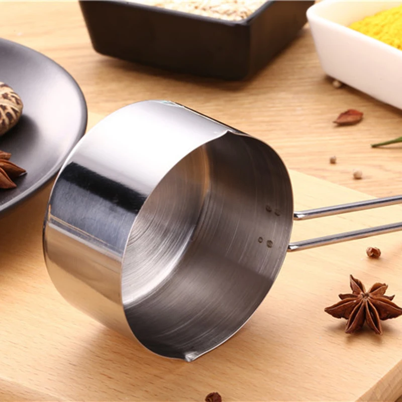 

4pcs Stainless Steel Anti-Corrosion Measuring Cup Baking Scale Measuring Seasoning Spoon DNJ998