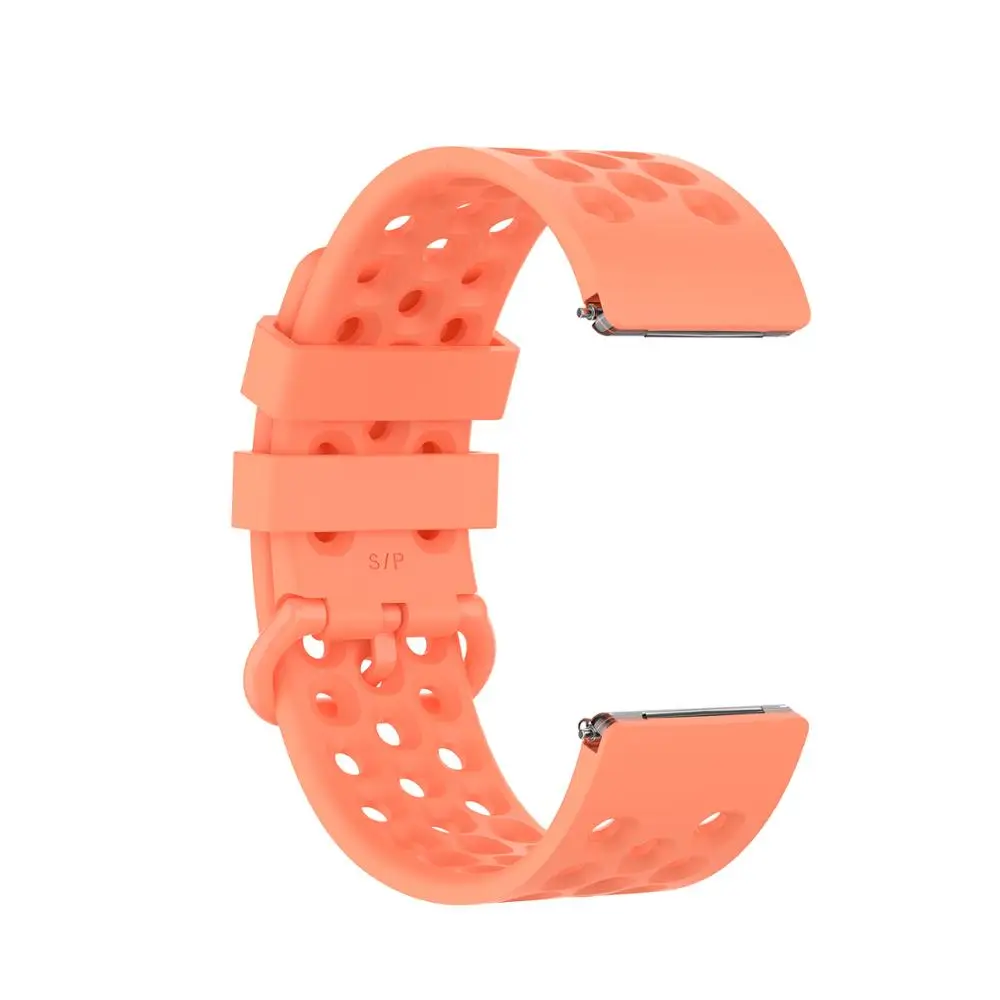 orange Для fitbit versa 2 Официальный спортивный мягкий силиконовый ремешок с отверстием Водонепроницаемый ремешок для наручных часов для fitbit versa/versa lite Пояса Сетки - Цвет: orange