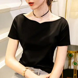 

2022 new high quality girls short sleeves cotton t shirt 4395