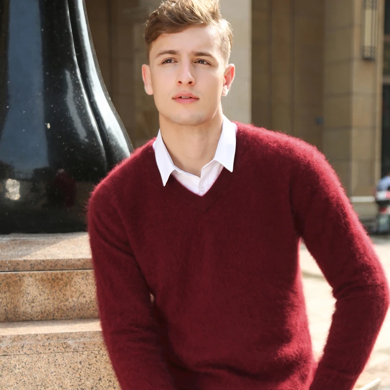 Акция продаж Зимний новый брендовый мужской кашемировый свитер с высоким