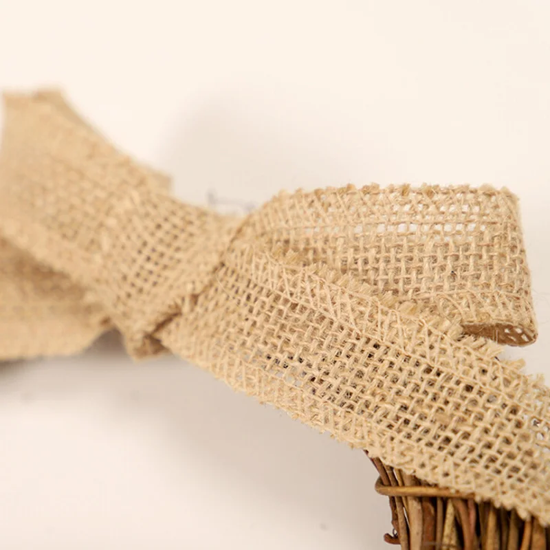 

Home Decoration Garland Burlap Knot Artificial Rose Flower Wreath Hanging Wreath Front Door Window Wall Decor
