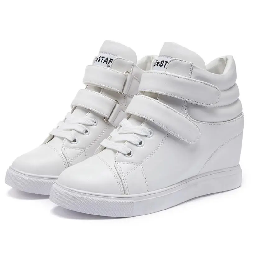 

High quality 2020 Autumn Wedges Shoes women heels platform shoes Female sneakers girls Pumps Sapato Feminino black white