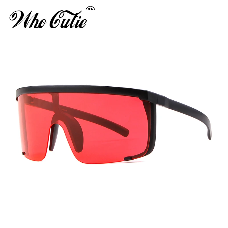 WHO CUTIE 2018 солнцезащитные очки оверсайз козырек для мужчин и женщин One Peice Солнечная