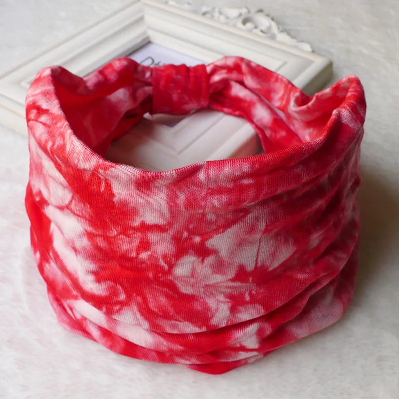 Эластичные хлопковые широкие повязки на голову женские летние бандана с