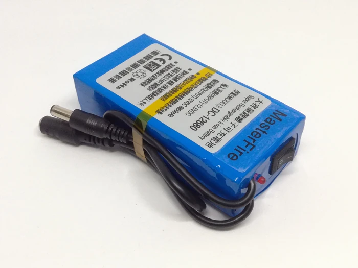 MasterFire портативный супер емкий DC 12V 6800mAh перезаряжаемый аккумулятор литий ионные
