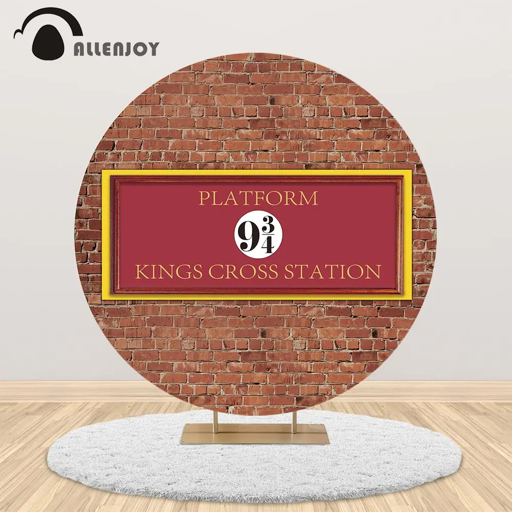 

Платформа Allenjoy, поперечная станция, кирпичи, Круглый фон, круглые фоны, декор для вечерние ринки, день рождения, детский душ