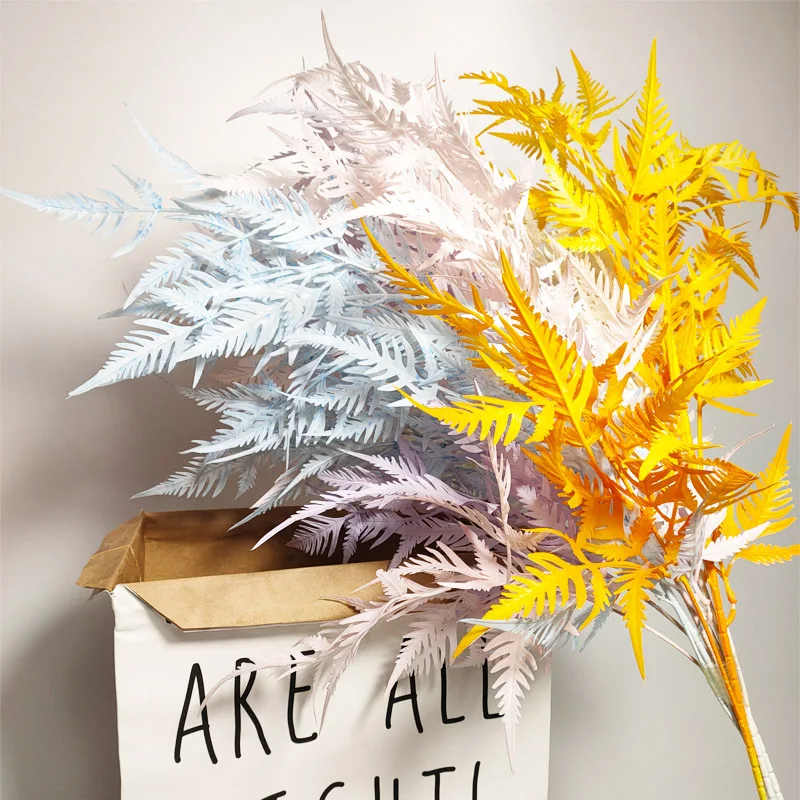 

Fashion Artificial Flowers Wedding Flame Grass Spray Color Plastic Flower for Home Decoration Lifelike Fake Plants Wholesale