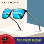 Солнцезащитные очки унисекс VEITHDIA, винтажные алюминиевые очки с поляризационными стеклами, модель 2, 2021