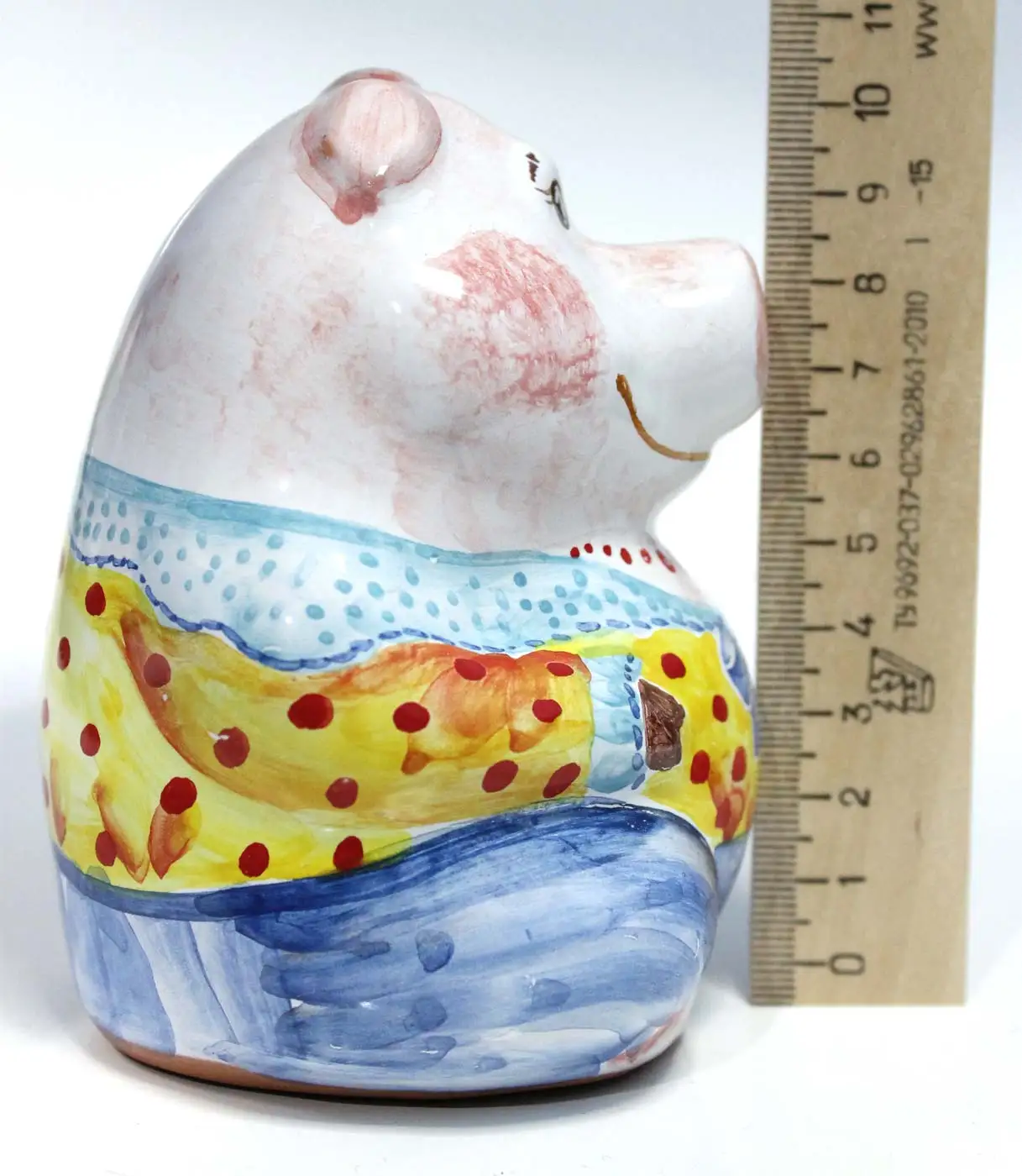 Свинка фигурка керамическая майолика #48 | Дом и сад