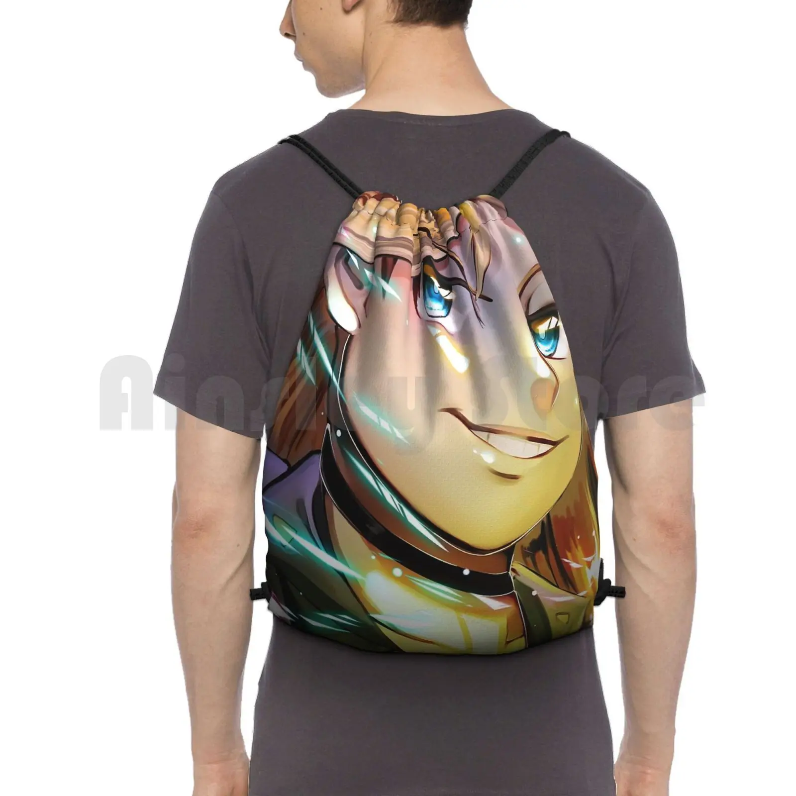 

Zac The Sunshine Backpack Drawstring Bags Gym Bag Waterproof Anime Beyblade Burst Mayomiccz