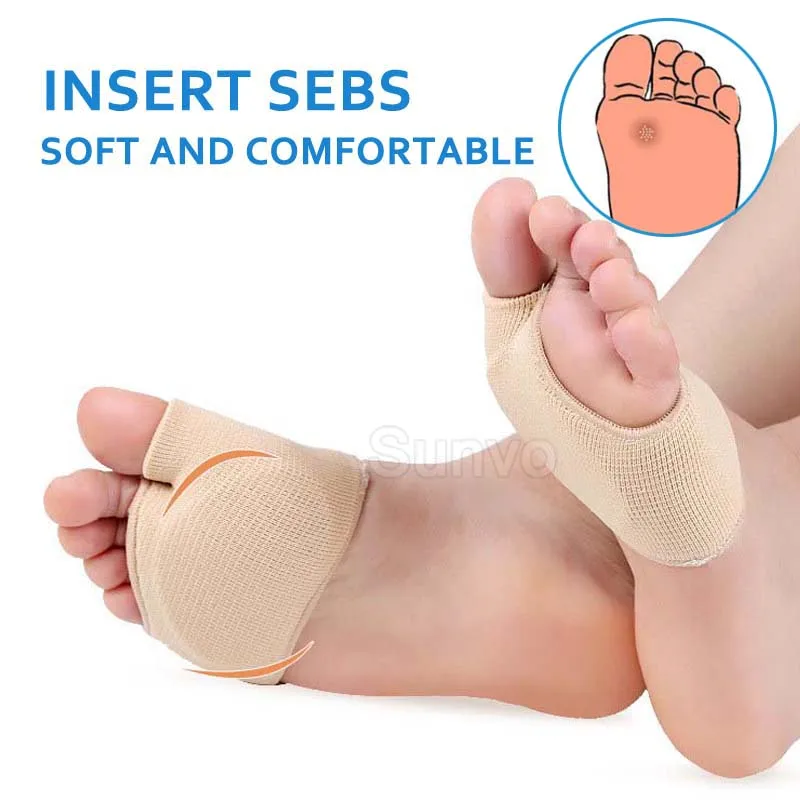 Damping of Metatarsal Gel Non-slip Soles for Pain Relief Size S Color Gel Insoles Skin Pad Feet Care Tool Insert