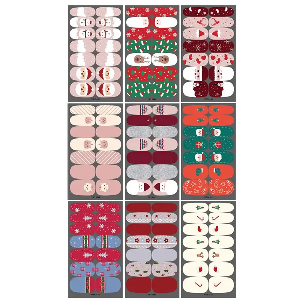 

Self-Adhesive Nail Decals 9 Sheets Christmas Snowman Snowflakes Nail Decals For Woman Girls Kids Decals Manicure Nail Tip Decor