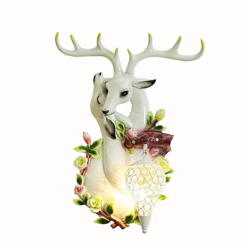 

Modern nordic minimalist wall lamp creative LED art deco deer light for living room aisle bedroom Cafe bar lamp indoor light e27