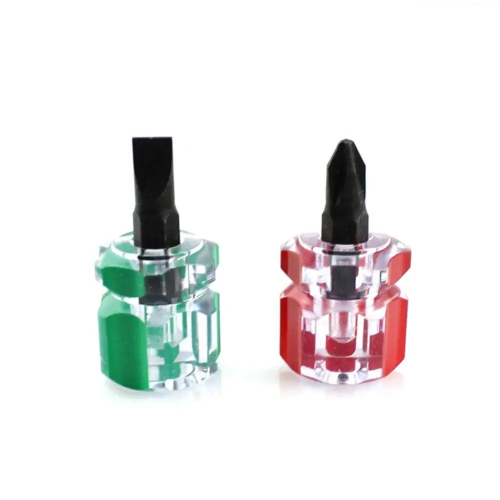 

2Pcs Portable Mini Short Cross Slot Type Screwdriver Fender Pro Repair Tool Kit