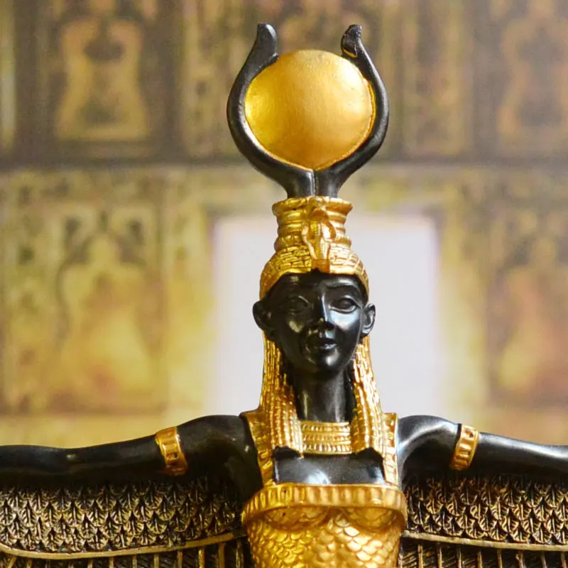 Древний Египетский Бог Isis Goddess wedjat глаз статуя смолы ремесла глаз горного искусства скульптура домашнее настольное украшение сувениры R2909
