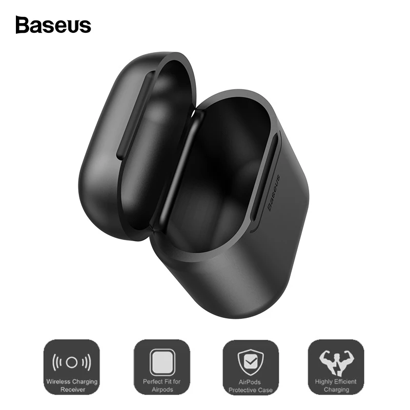 Роскошный беспроводной зарядный чехол Baseus, аксессуары для airpods, силиконовый защитный чехол для Apple Airpod Air Pods Pod Coque Funda