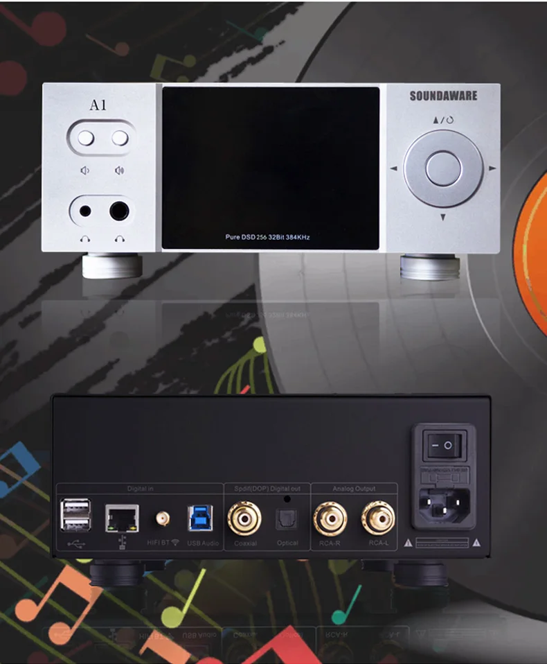 SOUNDAWARE A1 Национальный HIFI потоковый музыкальный плеер Многофункциональный интегрированный настольный с ЦАП двойной усилитель для наушников