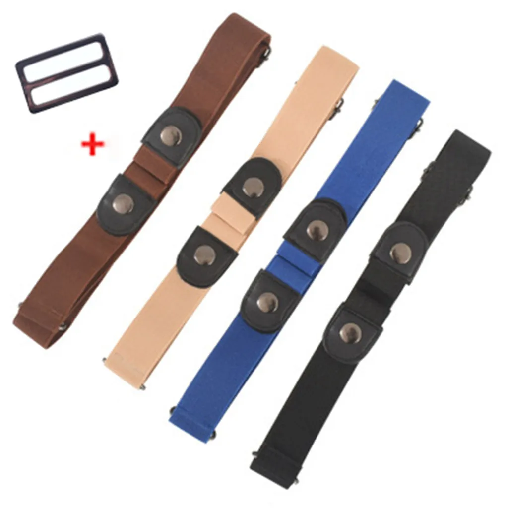 

Buckle-free Elastic Belts For Women Jeans Pants Waist Belt For Men Invisible Belt No Bulge Hassle Lazy Belts L*