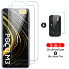 Защитное стекло 3 в 1 для камеры Xiaomi Poco Pocophone M3 X3 NFC Pro, Focophone Foco Little M3 X3 Pocom3 Pro