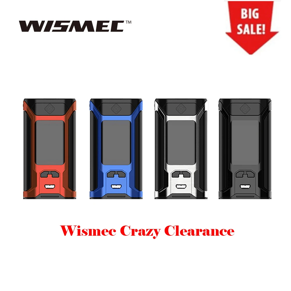 Оригинальный WISMEC SINUOUS RAVAGE230 230 Вт TC коробка мод 1 45 дюймов OLED VW/RTC/TC/TCR режим