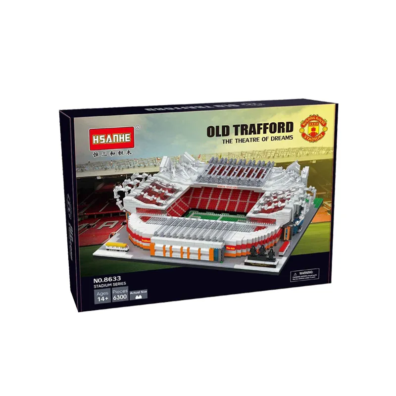 

8633 6300P United Football Old Trafford Stadium DIY 3D Model Diamond Building Small Blocks Toy for Children No Box